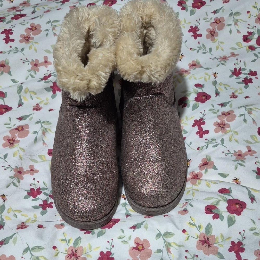 Cat & Jack Glittery Pink Kids Boots